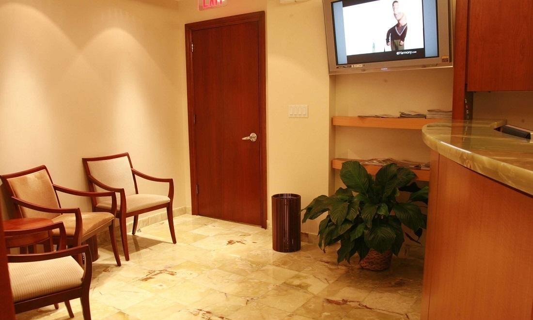 Patient waiting area at dentist near me Midtown NYC